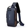 Image 1 : 2 New Waterproof Anti-Teft Nylon Men's bags with USB cross body sling chest
