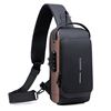 Image 2 : 2 New Waterproof Anti-Teft Nylon Men's bags with USB cross body sling chest