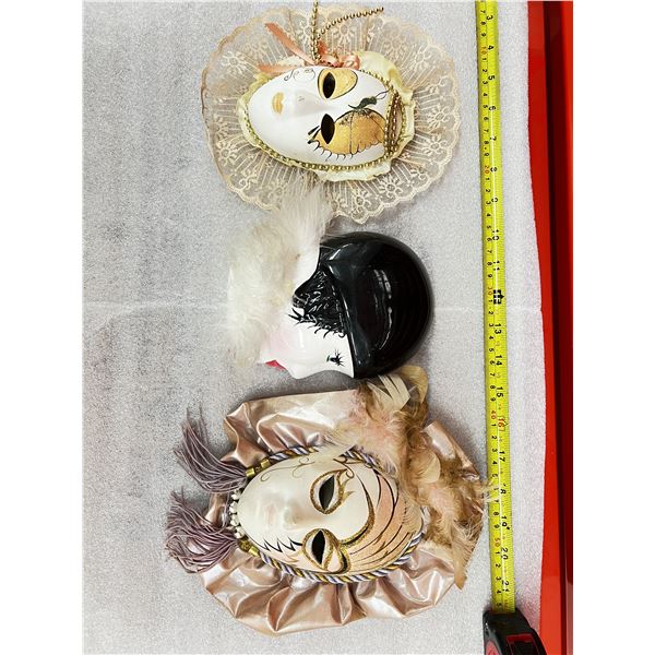 Vintage Lot of various Marti Gras Venetian masks