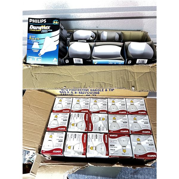 Lot of new light bulbs Philips Satco