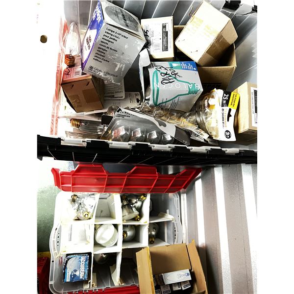 Two bins of various light bulbs BINS included