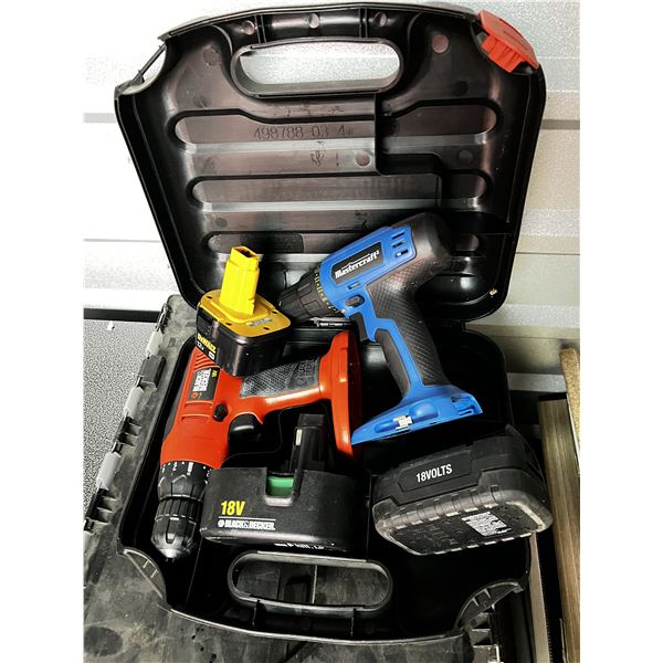 Lot of drills and batteries