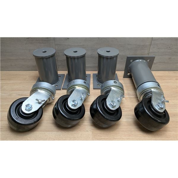 6" Base With Casters - Set of 4