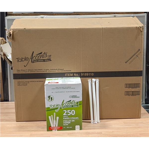 Table Accents 8" Paper Straws - Lot pf 5000 ( 1 case )