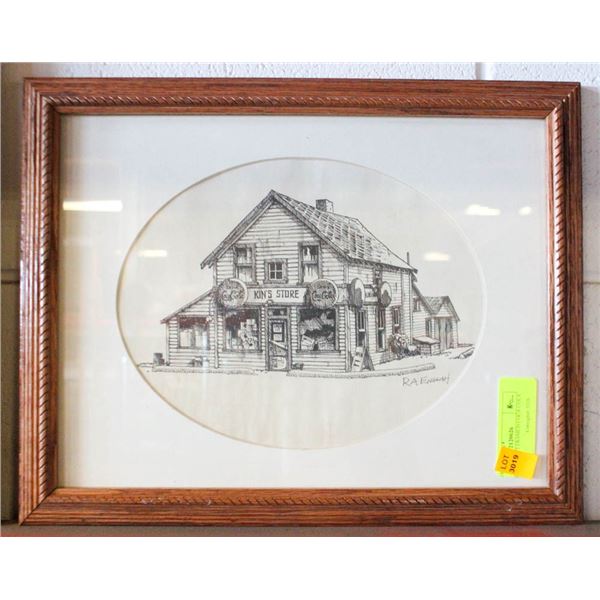 VINTAGE ART FRAMED COCA COLA KINS