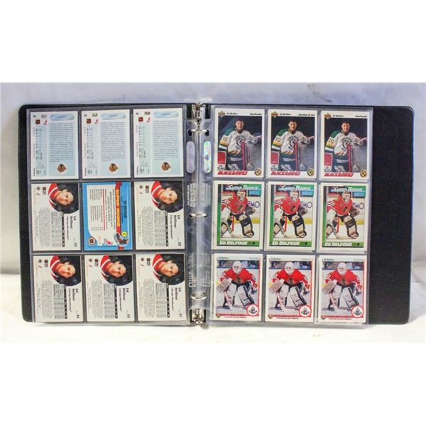 ROOKIE GOALIES + AWARDS APPROX 58 CARDS IN BINDER