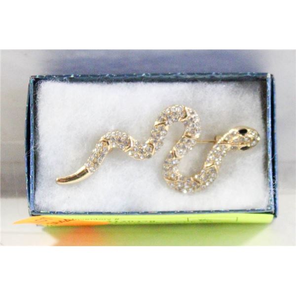 NEW GOLD TONE AND CLEAR RHINESTONES