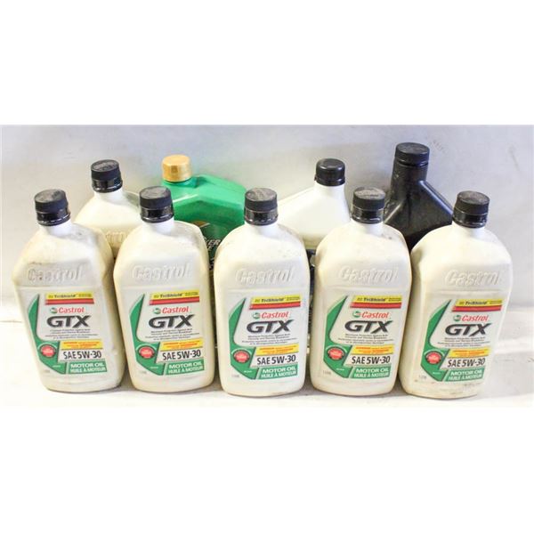 LOT OF VARIOUS UNUSED OILS MOSTLY 5W-30