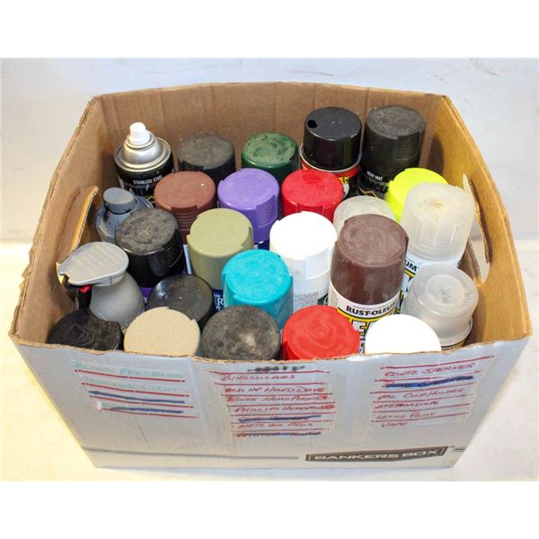 LOT OF ASSORTED SPRAY PAINT