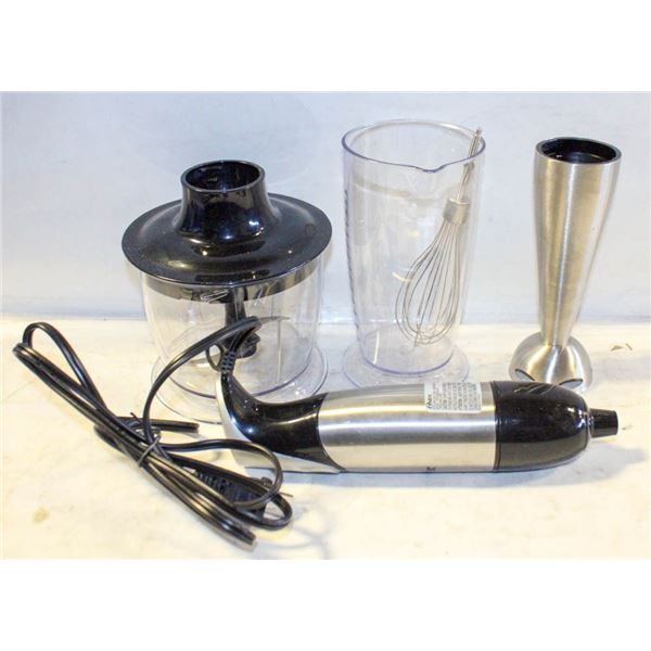 OSTER STAINLESS STEEL HAND BLENDER WITH ACCESSORIE