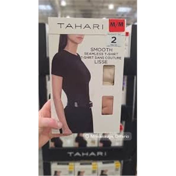 TAHARI 2PK MEDIUM SMOOTH SEAMLESS T-SHIRT