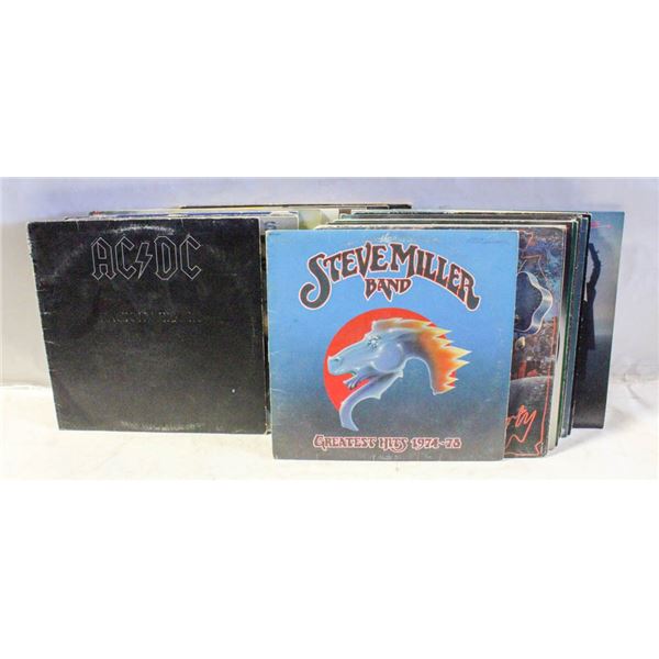 BOX (2) OF 70-80S ROCK RECORDS