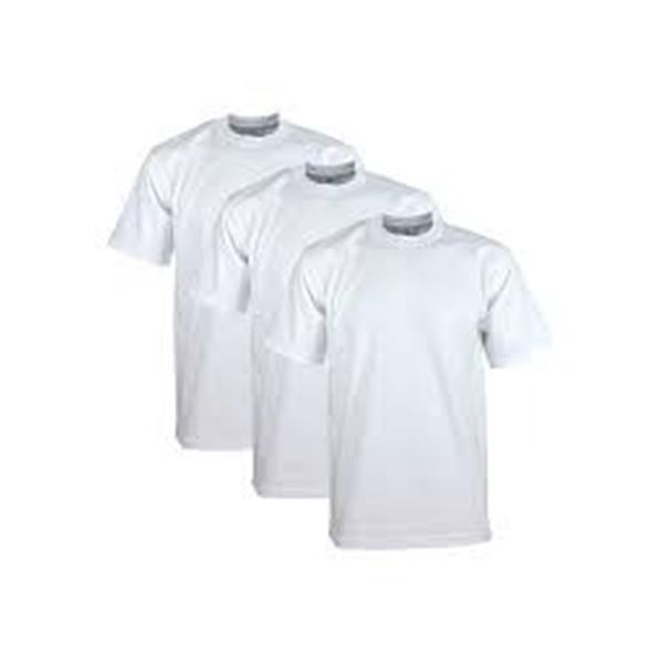 NEW W BOX BENSON 3PK LARGE WHITE T-SHIRTS