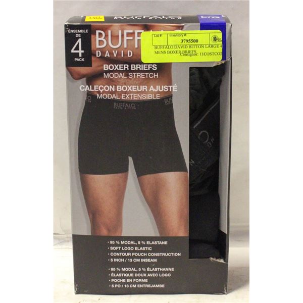 BUFFALO DAVID BITTON XL 4PK MENS BOXER BRIEFS