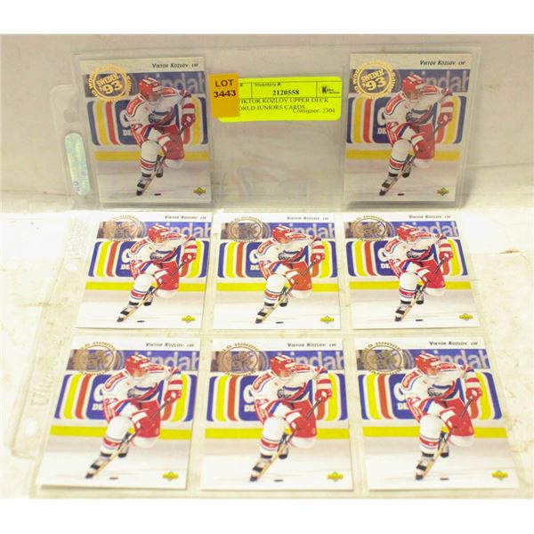 8 VIKTOR KOZLOV UPPER DECK WORLD JUNIORS CARDS