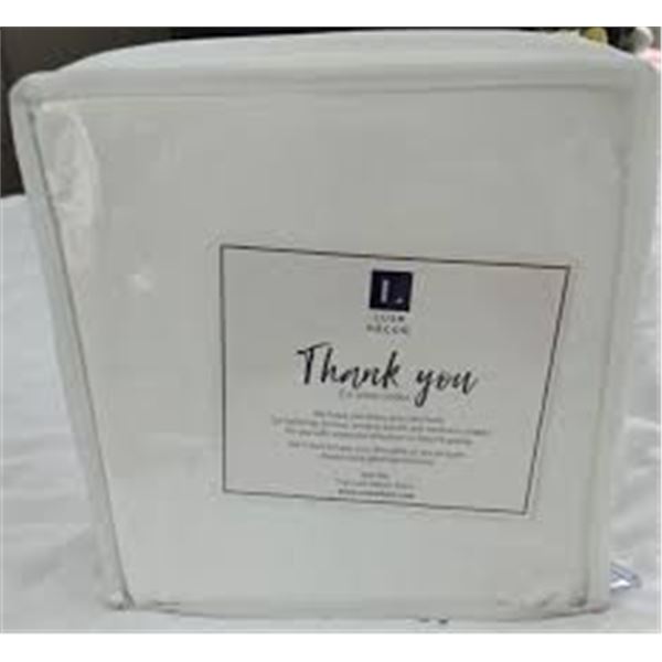 NEW LUSH DECOR 54" X 63" WHITE BED SHEET