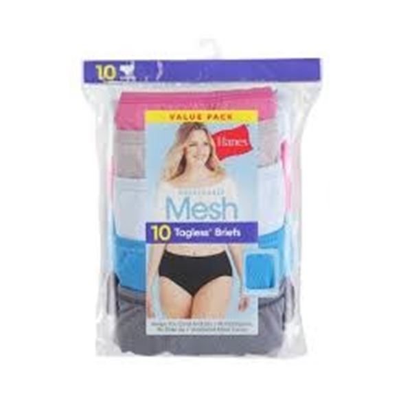 NEW 10 HANES TAGLESS BRIEFS FOR WOMEN 3XL