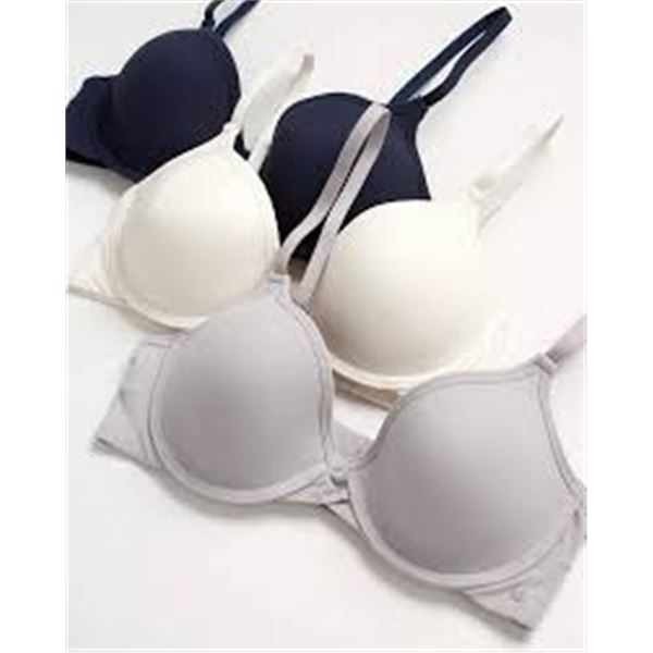NEW 3PK LIGHT TINED TSHIRT BRA 34DD