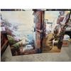Image 1 : 2 LARGE FRAMED CANVAS WALL HANGINGS BARCELONA