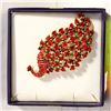 Image 1 : 17 NEW PEACOCK BROOCH 3.4”X 2.1” IN