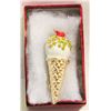 Image 1 : 28 NEW CHERRY CONE ICE CREAM BROOCH