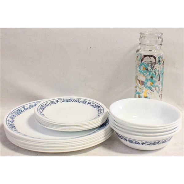 CORELLE "OLD TOWN BLUE" BOWLS/DISHES;