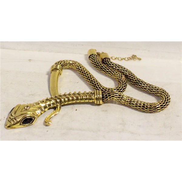 SNAKE NECKLACE 18" EXTENDS TO 20" BLACK