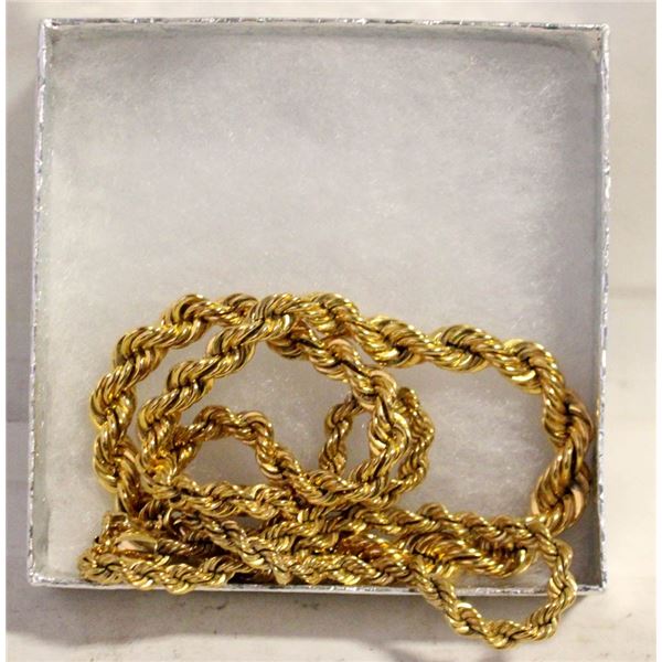 VINTAGE MONET GRADUATED ROPE CHAIN 27"