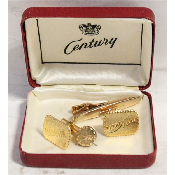 CENTURY TIE TACK AND CUFFLINKS &