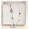 Image 1 : BLUE CHALCEDONY 925 NECKLACE 17"
