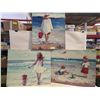 Image 1 : 3 TEXTURED CANVAS WALL HANGINGS BEACH/WATER/SAND