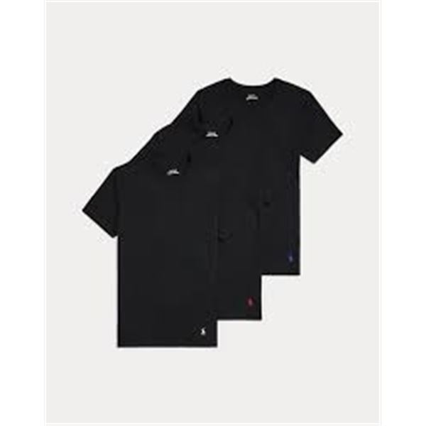 NEW 3PK POLO RALPH LAUREN CLASSIC CREWS MEDIUM