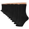 Image 1 : NEW HANES 10 PAIRS WOMENS CREW SOCKS BLACK