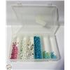 Image 1 : PLASTIC STORAGE BOX W/GLASS PEARL BEADS