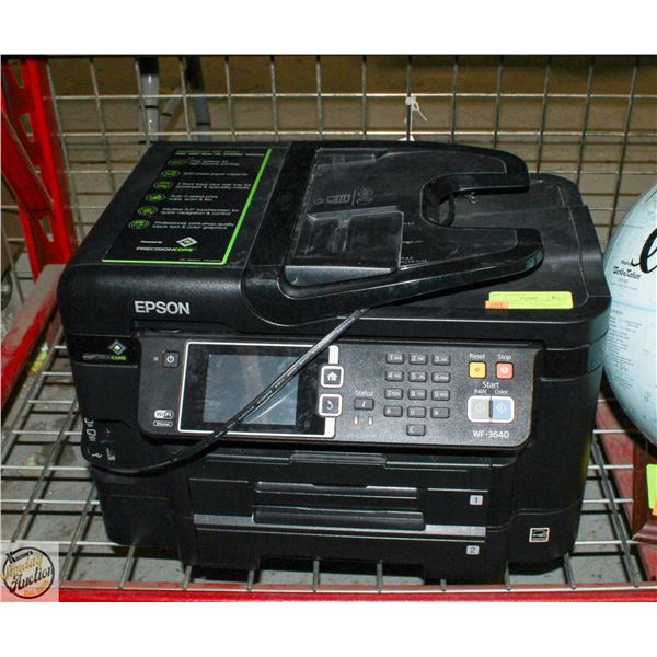 EPSON WORKFORCE WF-3640 PRINTER BLACK INK ONLY