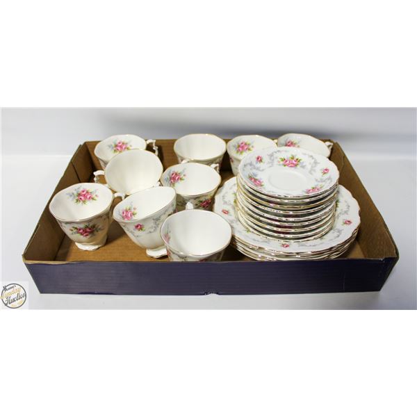 22 PIECES OF ROYAL ALBERT TRANQUILITY BONE CHINA