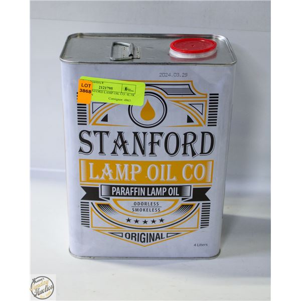 NEW STANFORD LAMP OIL CO. 4LTR PARRAFIN