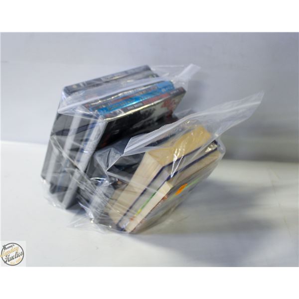 ASSORTED MEDIA BUNDLE DVDS, BLURAYS,