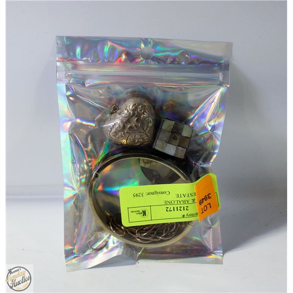 TORTOISE & ABALONE JEWELRY-ESTATE