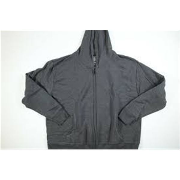 NEW HANES LARGE LADIES GREY FULL-ZIP HOODIE
