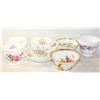 Image 1 : BOX OF 9 VTG BONE CHINA CUPS & SAUCERS