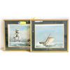 Image 2 : 2 SEASCAPE PICTURES BY PETER LEATH 15”X13”