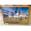 Image 1 : FRAMED ROCKY MOUNTAIN PHOTOGRAPH 22” X 18”