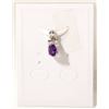 Image 1 : #136- NATURAL AMETHYST & CZ PENDANT