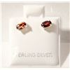 Image 1 : #114-NATURAL RHODOLITE GARNET STUD EARRINGS