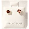 Image 1 : #118-NATURAL RHODOLITE GARNET STUD EARRINGS