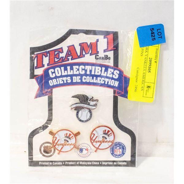 NEW YORK YANKEES AMERICAN LEAGUE PINS