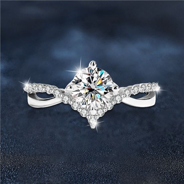 1CT GRA CERTIFIED ROUND BRILLLIANT MOISSANITE 925S