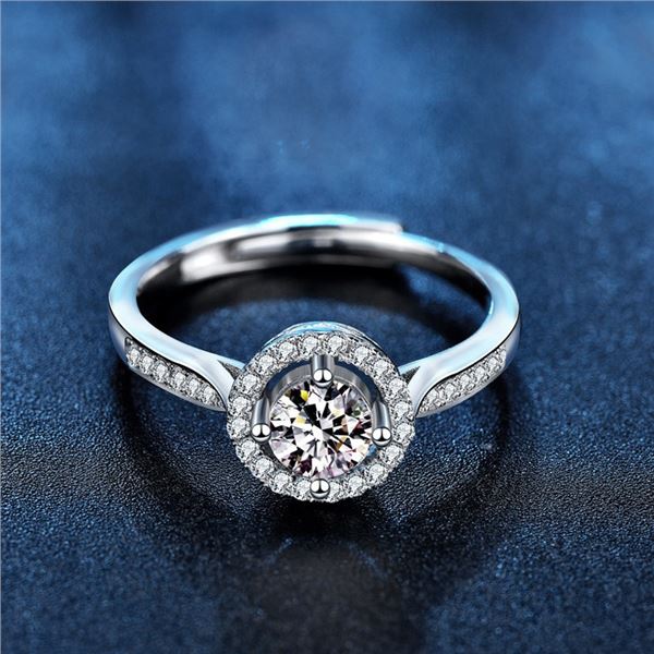 2CT GRA CERTIFIED ROUND BRILLLIANT MOISSANITE 925S