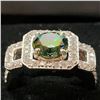 Image 4 : SIZE 7.25 4.25CT BLUE ROUND MOISSANITE RING 925S